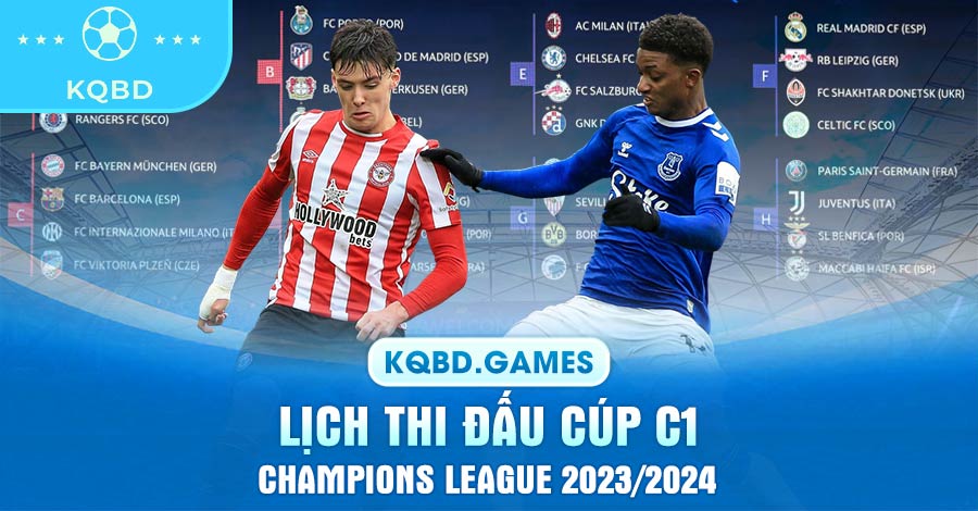 Lịch thi đấu Champions League 2023/2024